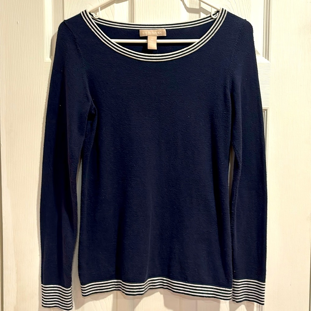 Banana Republic Bateau Neck Navy Sweater Size XS